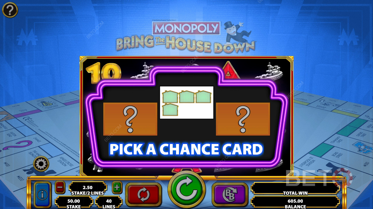 Speciální funkce Chance ve hře Monopoly: Bring the House Down