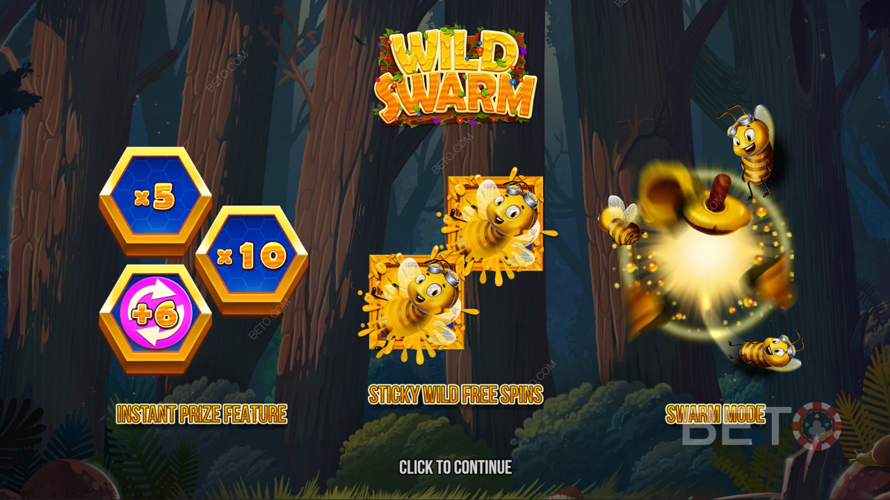 Užijte si silné bonusové funkce v online slotu Wild Swarm