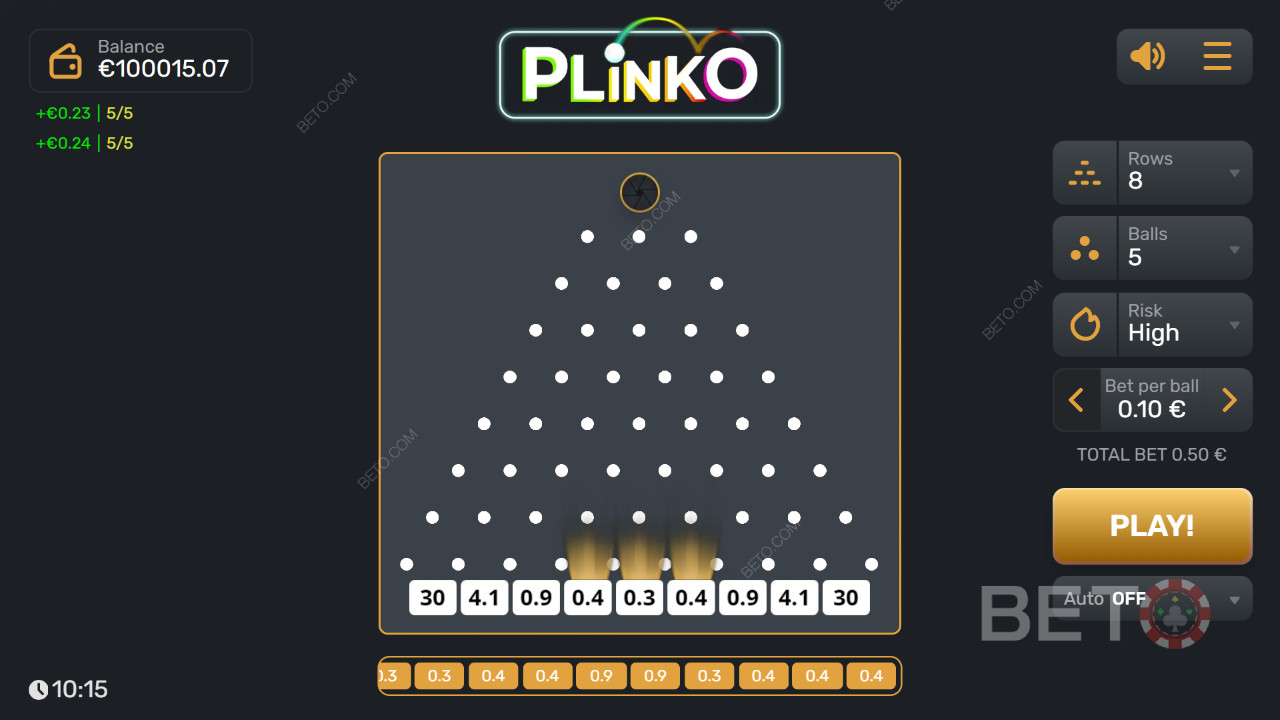 Jak hrát hru Plinko společnosti Gaming Corps