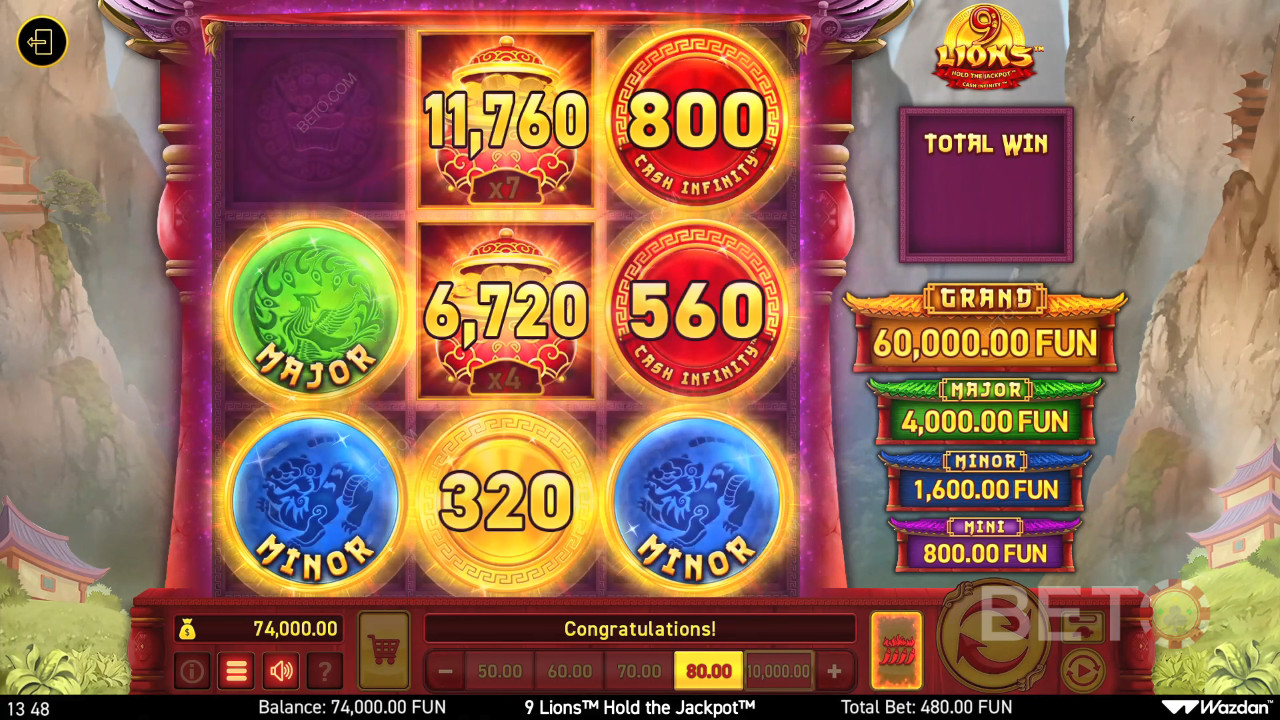 9 Lions Hold the Jackpot Hrát Zdarma