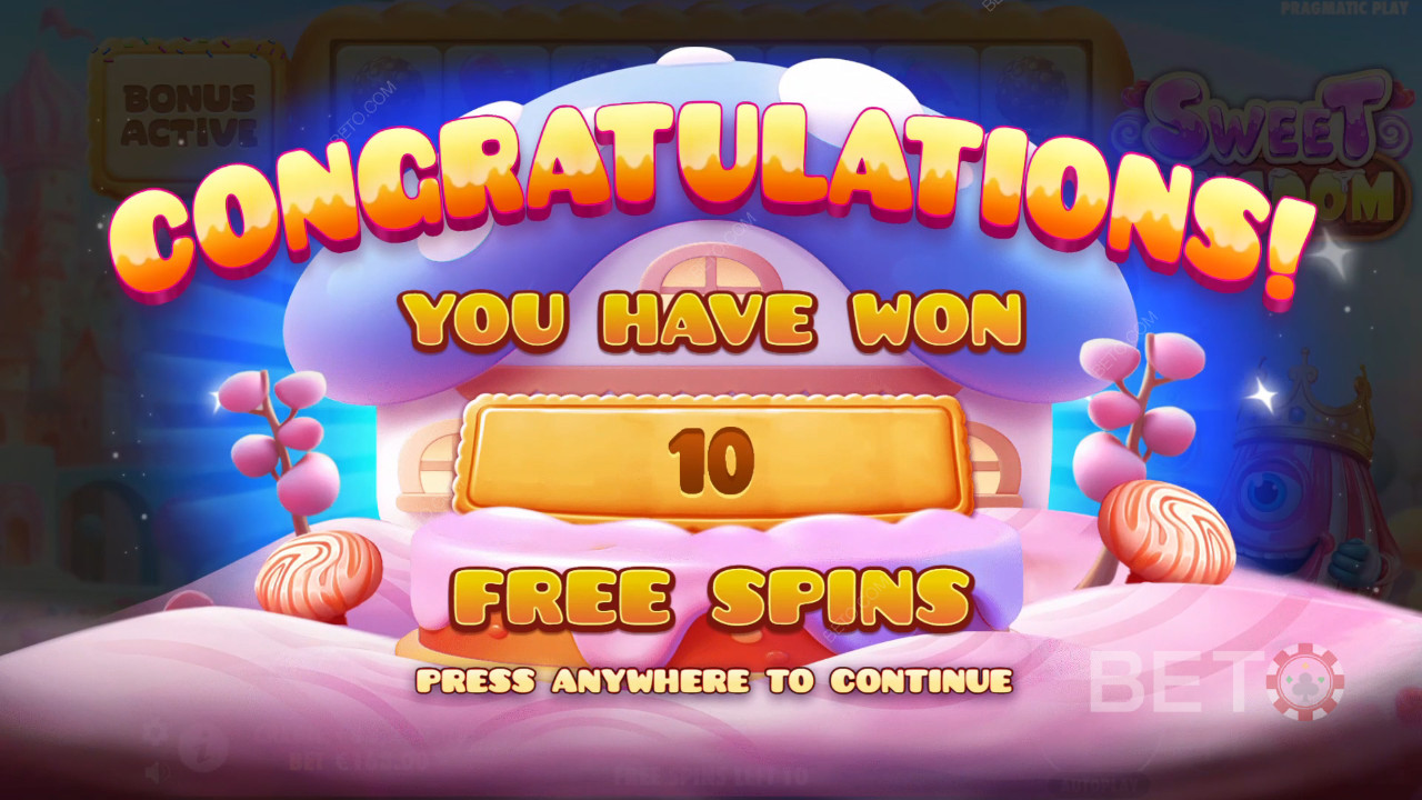 Vyhrajte 10 000x svou sázku v online automatu Sweet Kingdom!