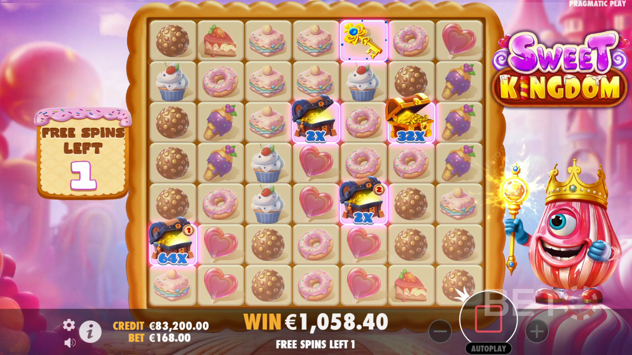 Vysvětlení bonusových funkcí ve hře Sweet Kingdom od Pragmatic Play