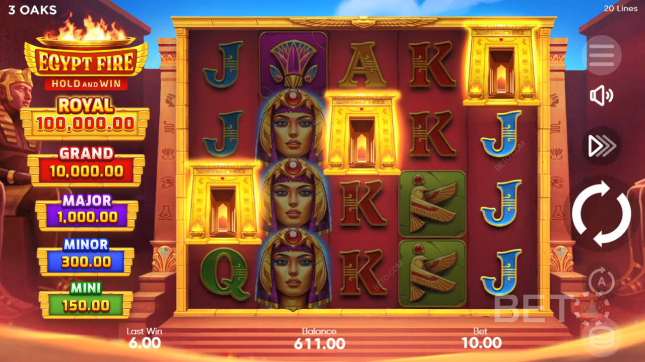 Jak hrát hru Egypt Fire od společnosti 3 Oaks Gaming
