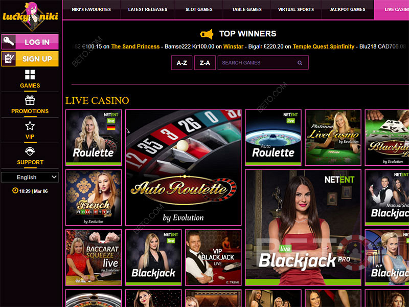 Lucky Niki casino je jedním z nejunikátnějších online kasin. Získejte bonus za první vklad.
