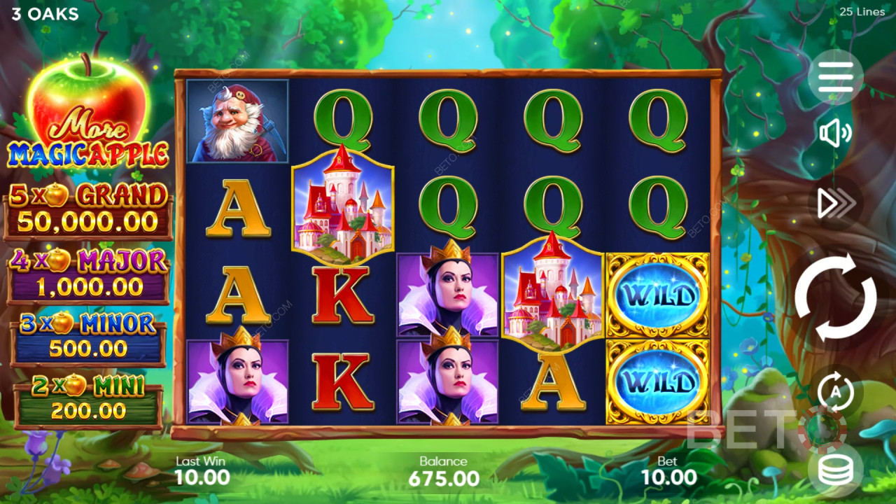 Vysvětlení bonusových funkcí ve hře More Magic Apple od společnosti 3 Oaks Gaming