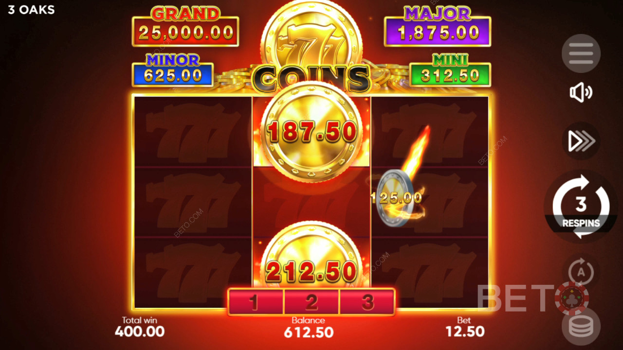 Jak hrát 777 Coins od 3 Oaks Gaming?