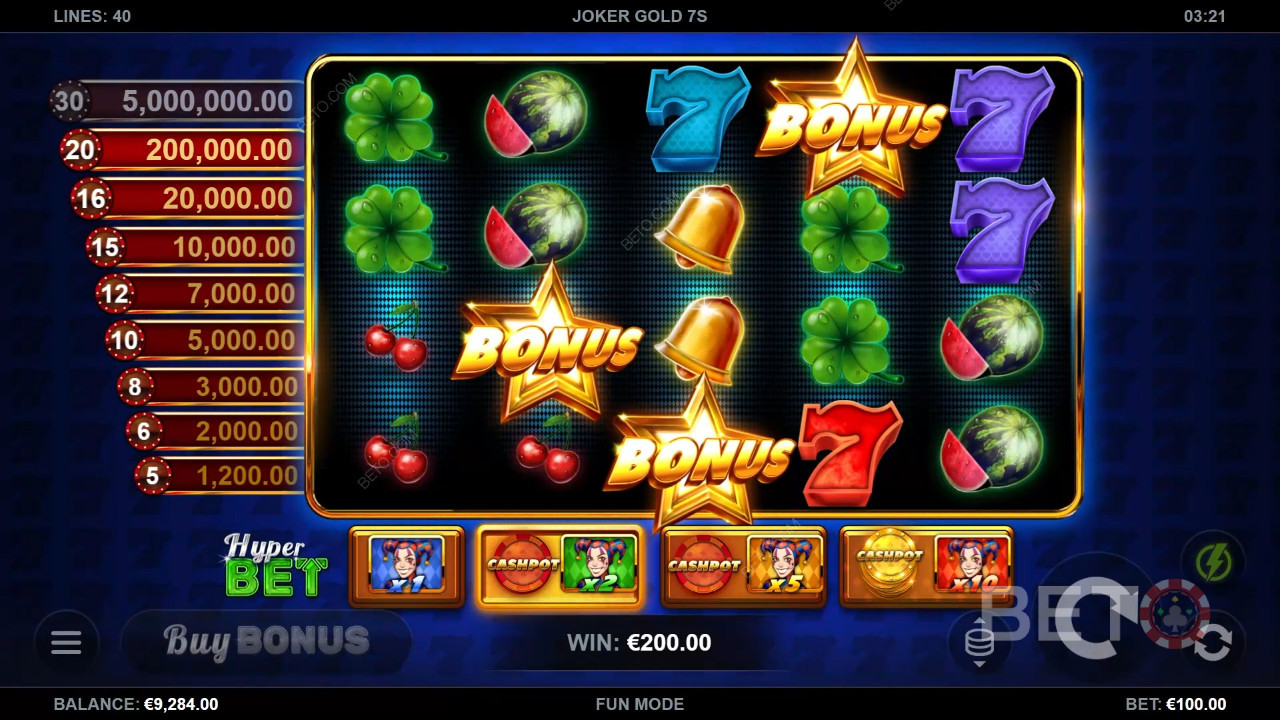 Joker Gold 7s Recenze podle BETO Slots