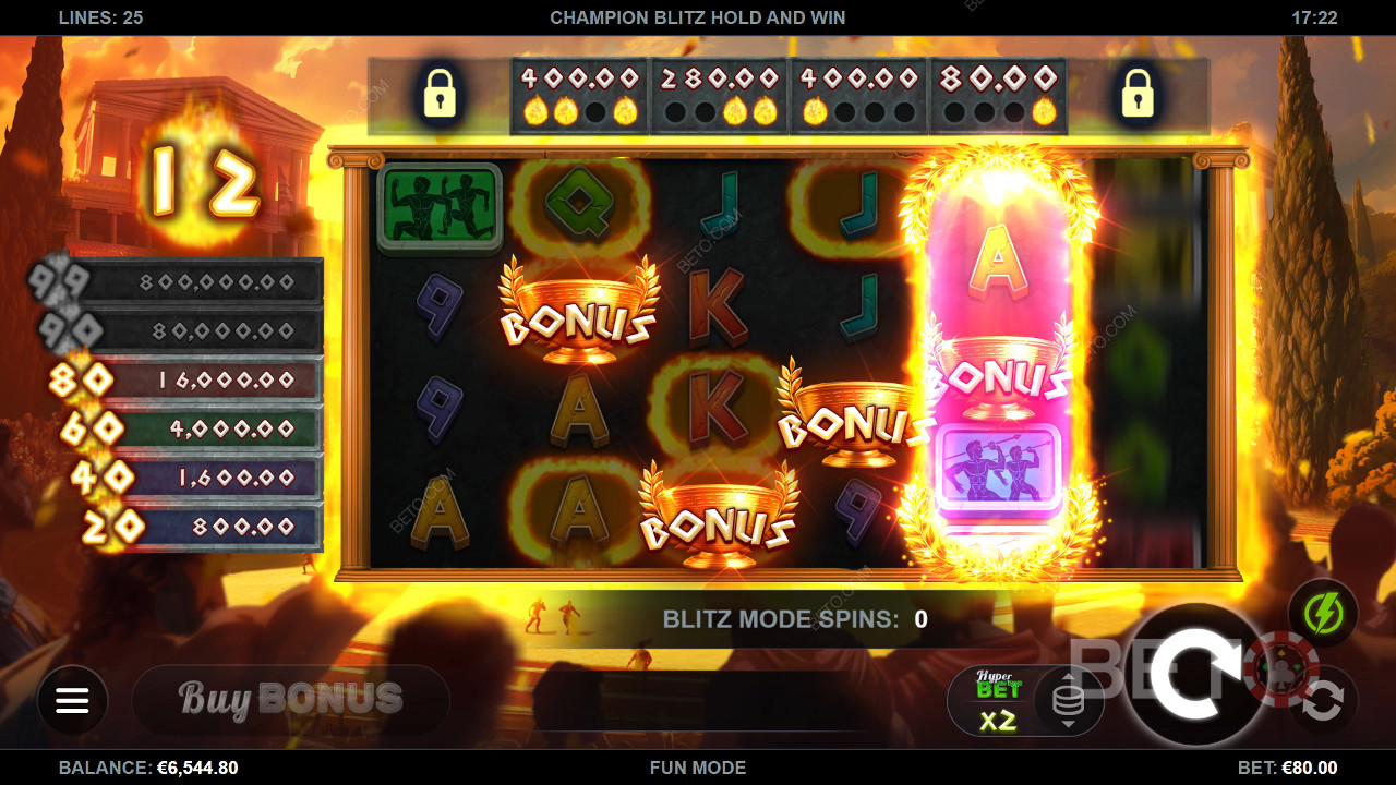 Champion Blitz Hold and Win Recenze podle BETO Slots