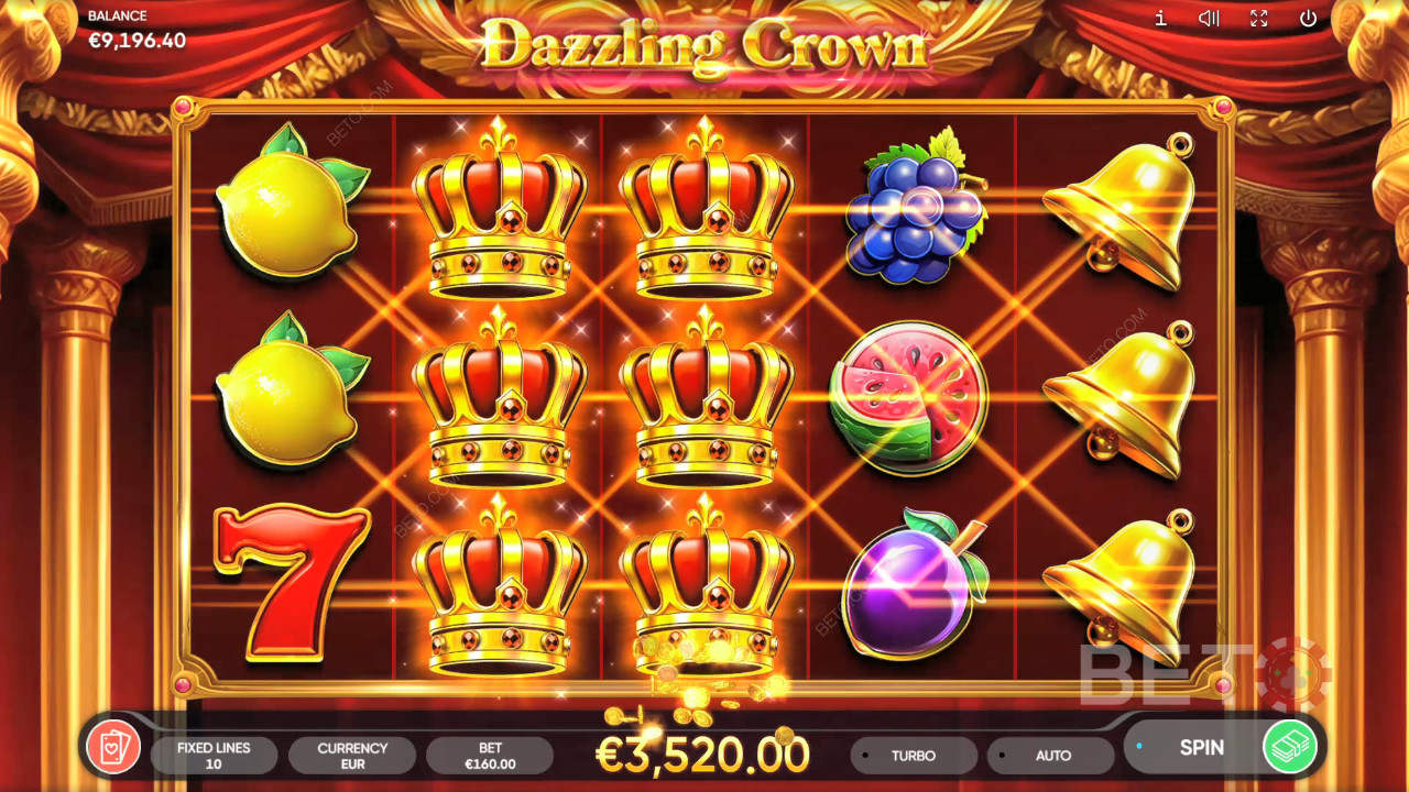 Oslnivá koruna Recenze podle BETO Slots