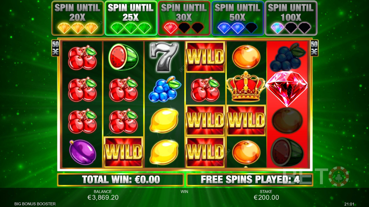 Vyhrajte 833x svou sázku ve výherním automatu Big Bonus Booster!
