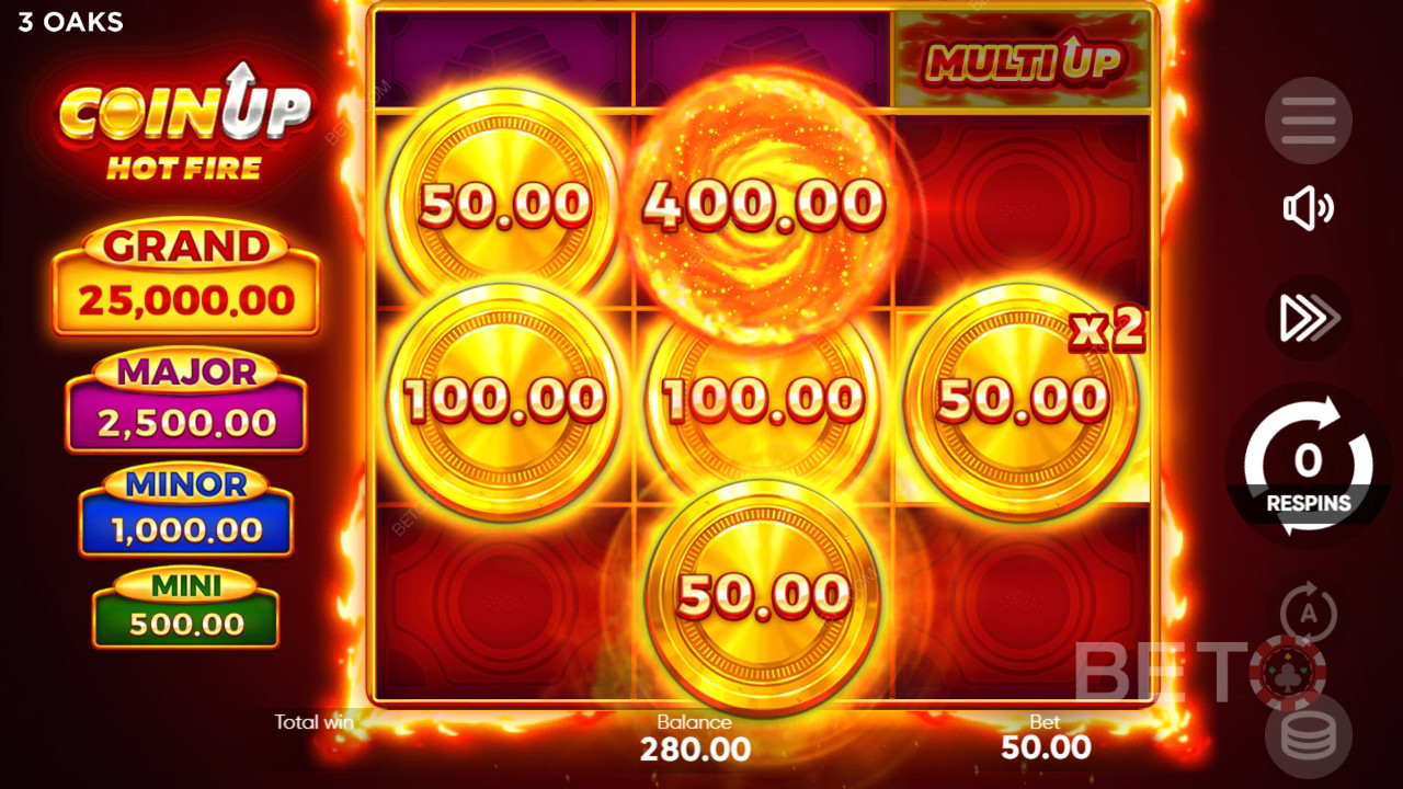 Jak hrát hru Coin Up od společnosti 3 Oaks Gaming: Vyzkoušejte si, jak se vám daří vyhazovat peníze.