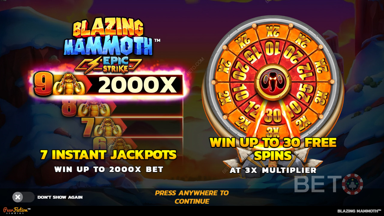 Vyhrajte až 2 000násobek své sázky ve výherním automatu Blazing Mammoth
