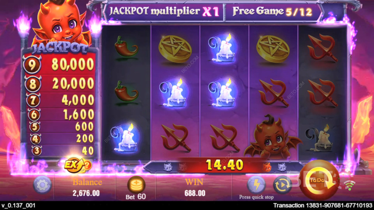 Vyhrajte 10 000x svou sázku v online automatu Devil Fire!