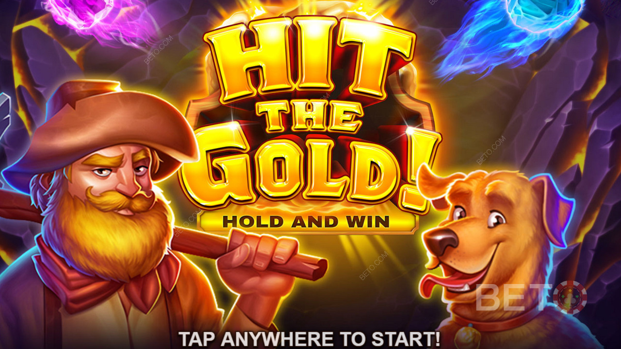 Vyhledejte neznámé a ztracené bohatství v honosném titulu Hold & Win na Hit the Gold! Online Slot.