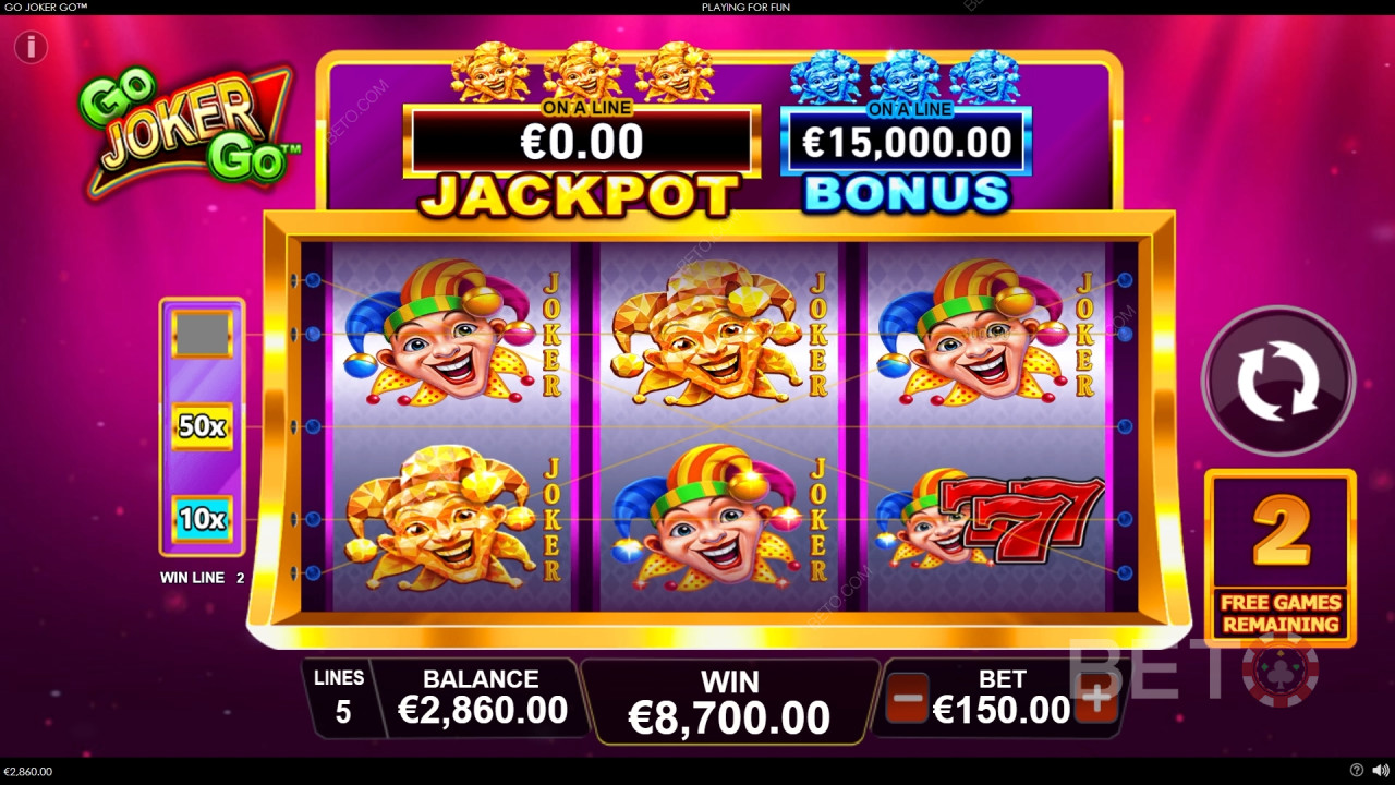 Vyhrajte 1 000x svou sázku ve výherním automatu Go Joker Go!