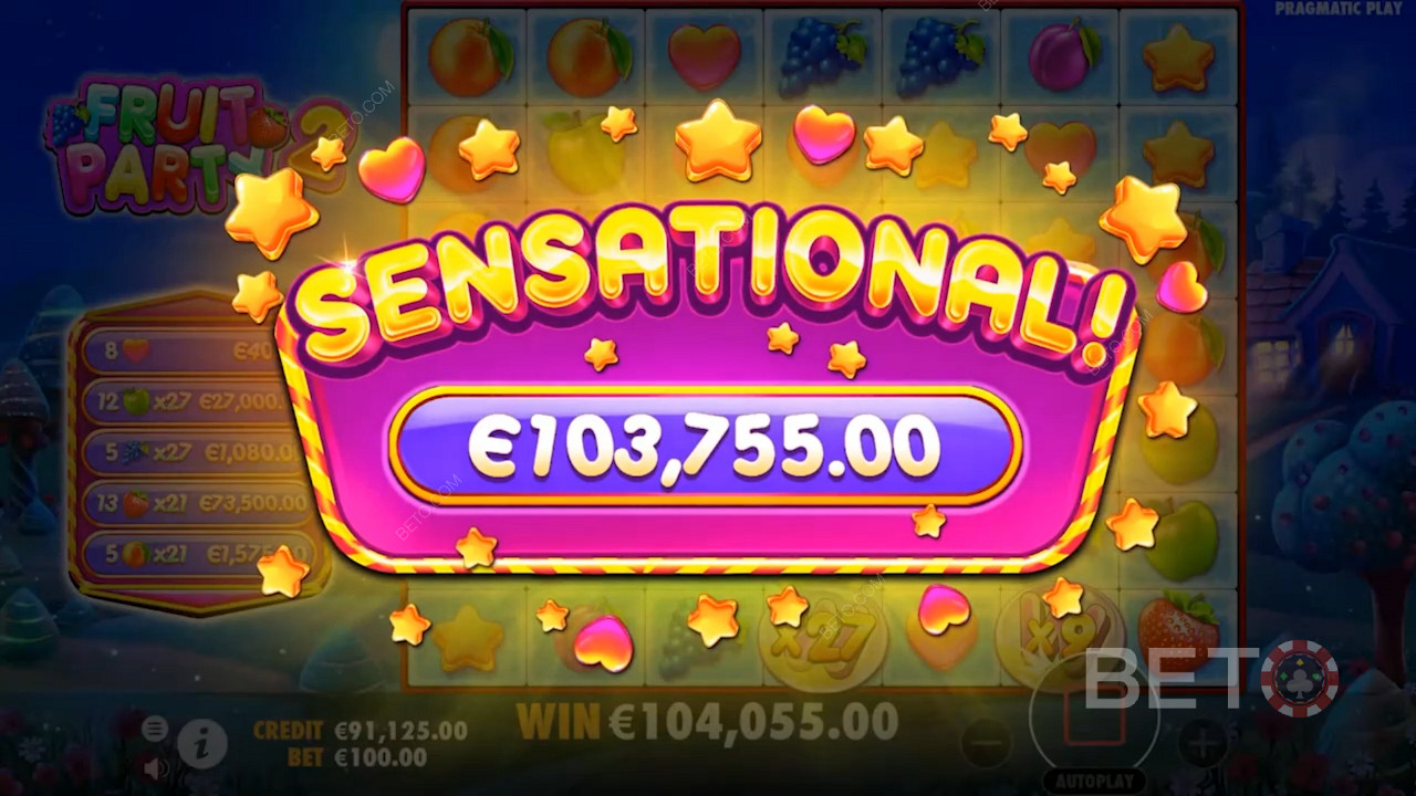 Hrajte o šanci vyhrát výhry v hodnotě až 5 000násobku vkladů.