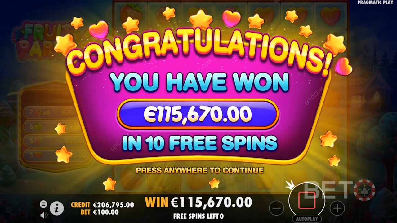 Po aktivaci kola Free Spins obdrží hráči peněžní výhry a bonusová roztočení.