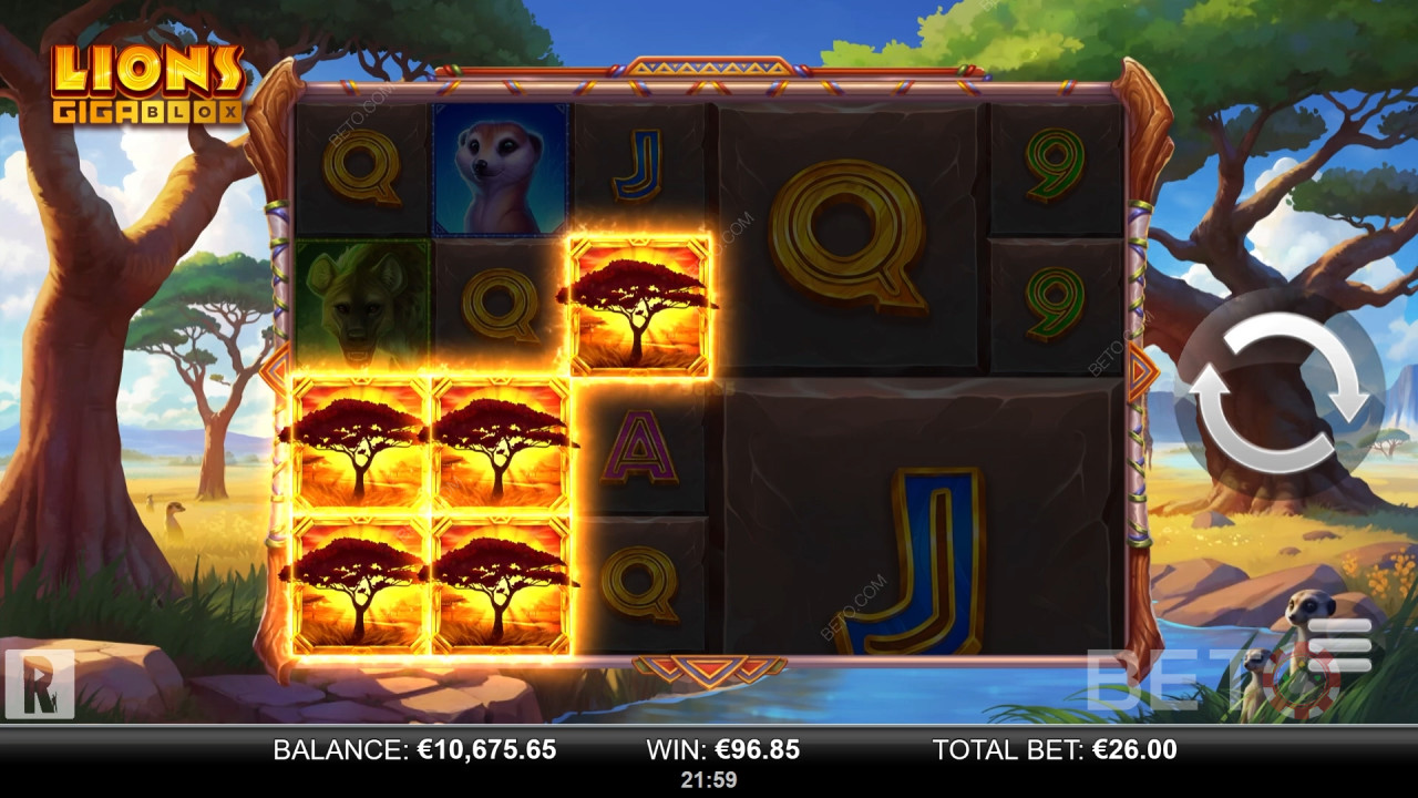 Lions GigaBlox Recenze podle BETO Slots