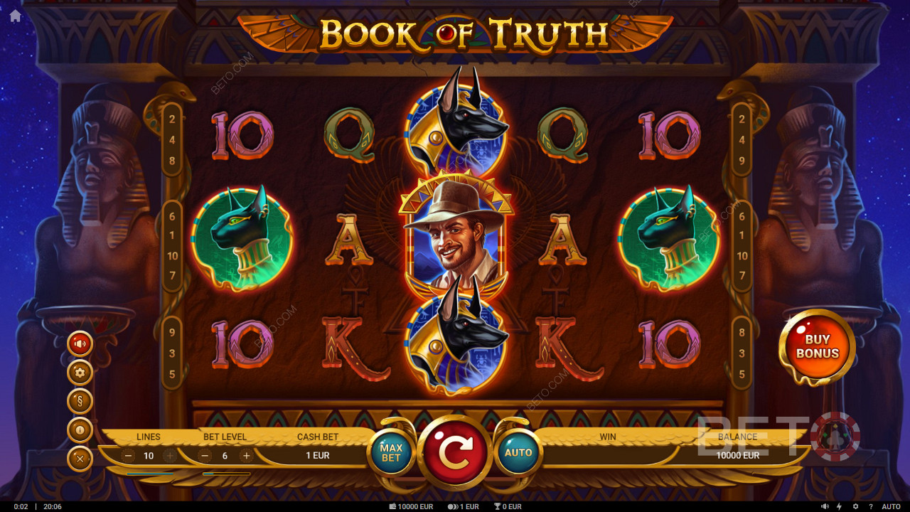 Book of Truth video automat se dvěma typy Free Spins s expandujícími symboly