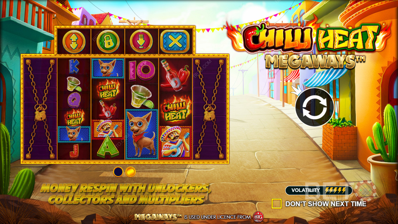 Úvodní obrazovka Chilli Heat Megaways