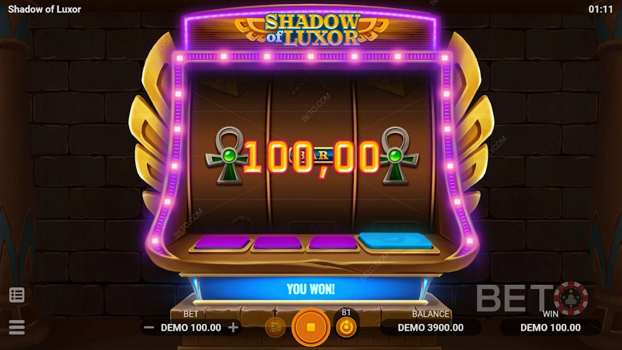 Přehrát si Shadow of Luxor hru se starověkým bohatstvím vám může přinést šťavnaté výhry.