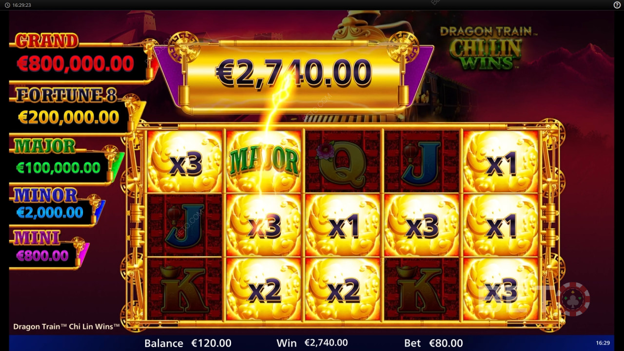 Vyhrajte 10 000x svou sázku ve slotu Dragon Train Chi Lin Wins!