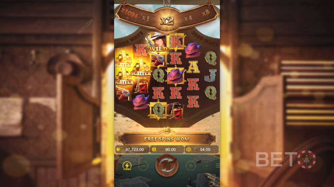 Vysvětlení bonusových funkcí v aplikaci Wild Bounty Showdown by PG Soft