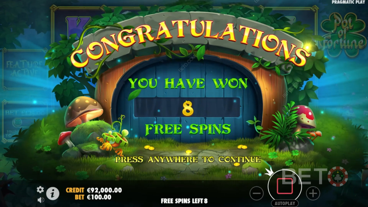 Vysvětlení bonusových funkcí ve hře Pot of Fortune od Pragmatic Play