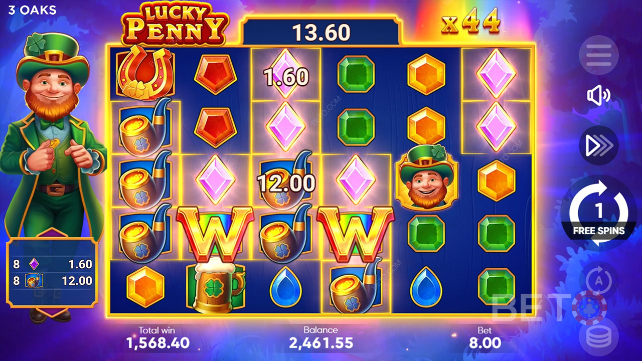 Vysvětlení bonusových funkcí ve hře Lucky Penny od 3 Oaks Gaming