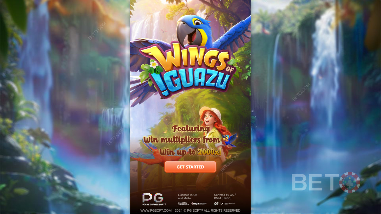Vyhrajte 2 000x svou sázku v online slotu Wings of Iguazu!