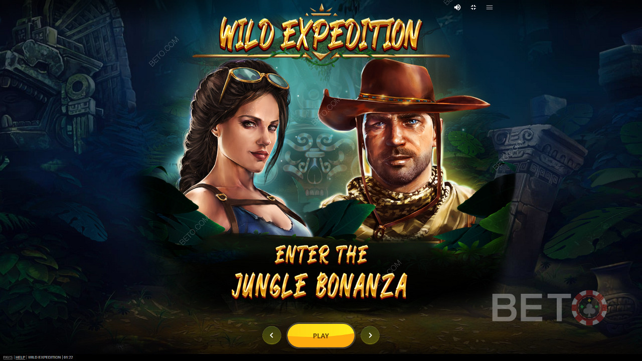 Připojte se k Nickovi a Caře při jejich dalším dobrodružství za štěstím ve slotu Wild Expedition.