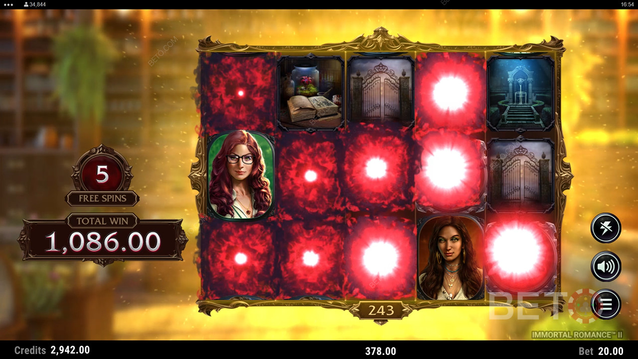 Vysvětlení bonusových funkcí v Immortal Romance 2 od Stormcraft Studios