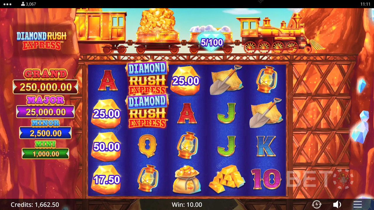 Diamond Rush Express Recenze podle BETO Slots