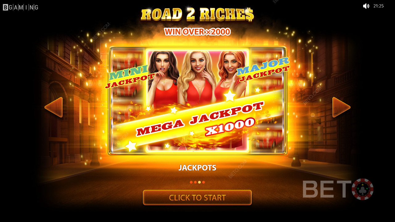 Mega jackpot Road 2 Riches v hodnotě 1 000x