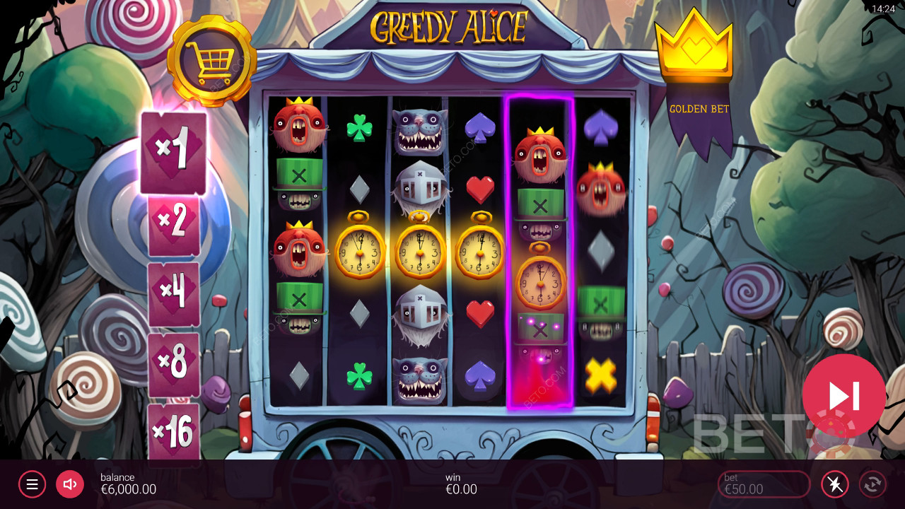 Vyhrajte 20 000x svou sázku ve video automatu Greedy Alice!