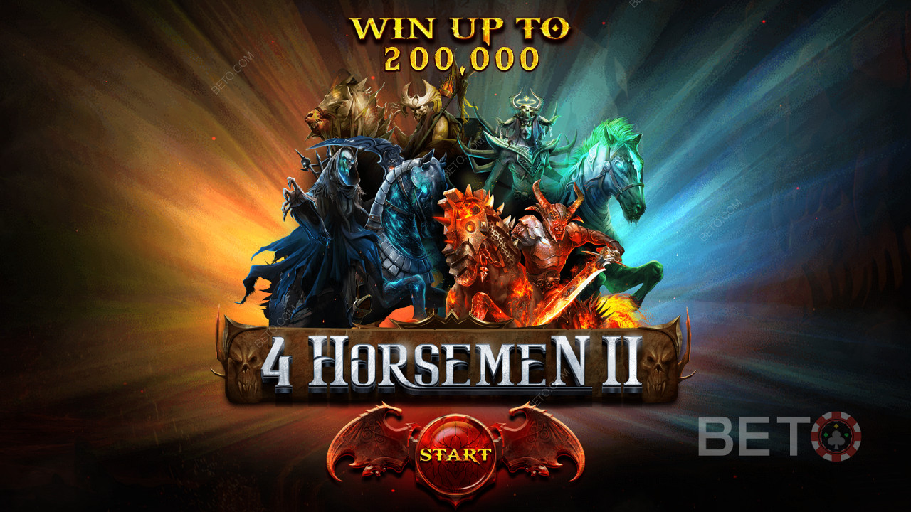 Jezděte na koních slávy ve světě odsouzeném k záhubě ve hře 4 Horsemen 2.