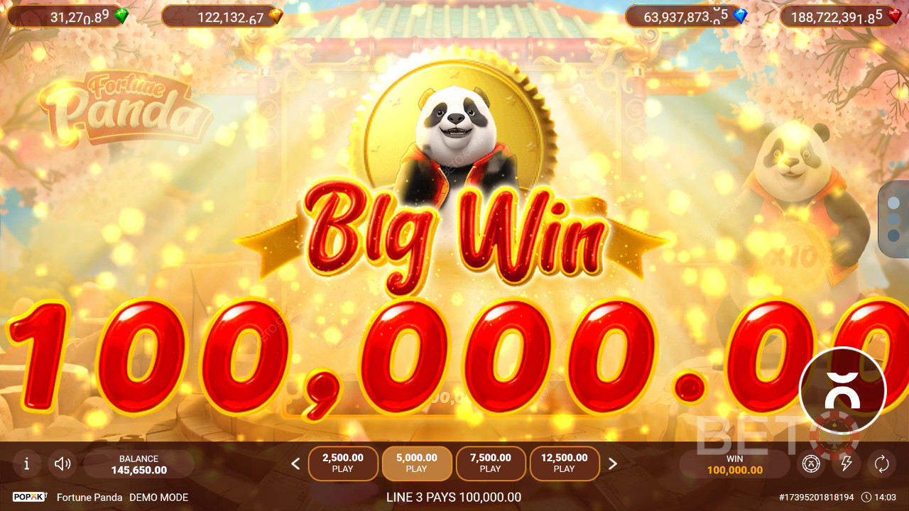 Vyhrajte 2 500x svou sázku v online automatu Fortune Panda!