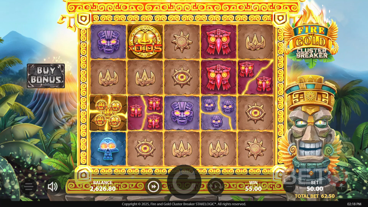Oheň a zlato Cluster Breaker Recenze podle BETO Slots