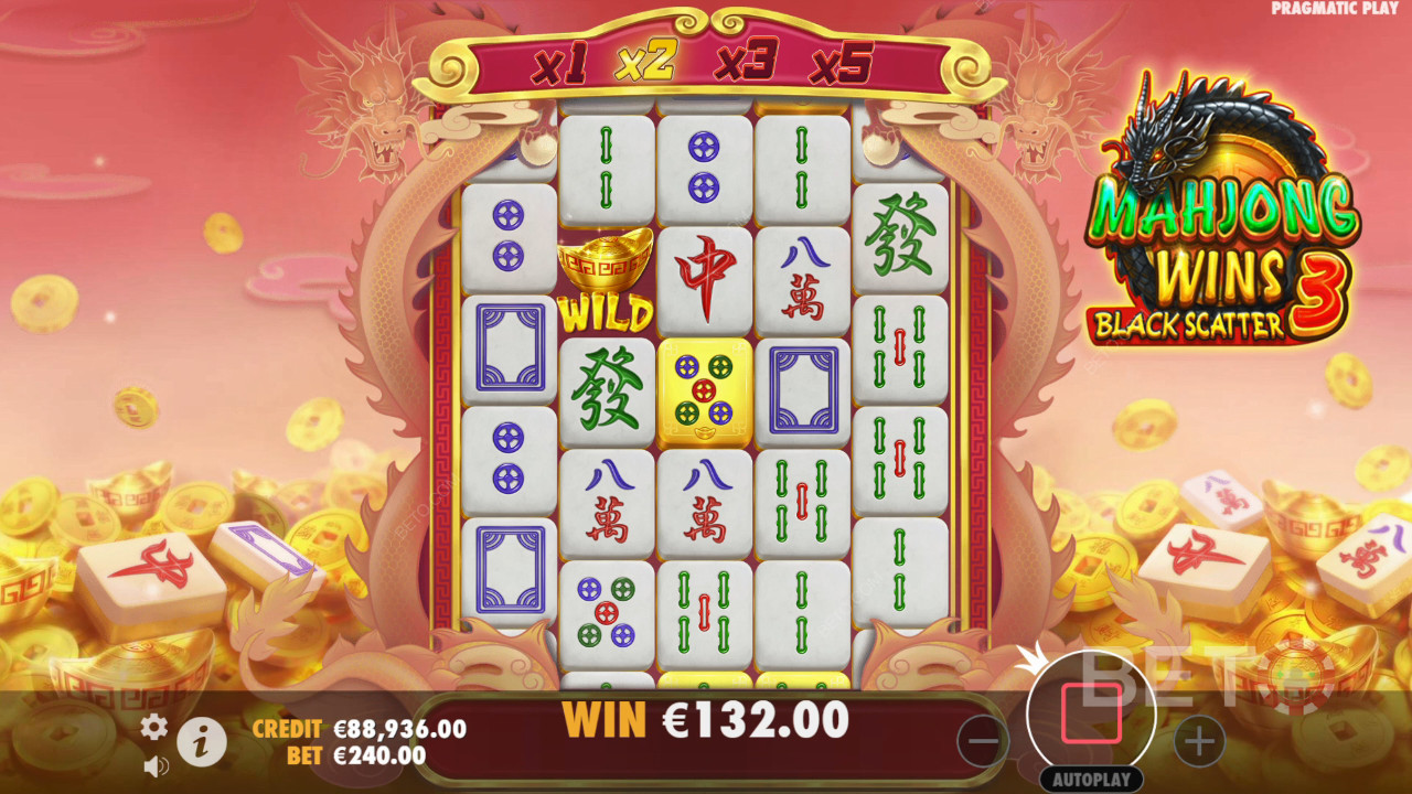 Mahjong vyhrává 3 - Černý scatter - ano či ne