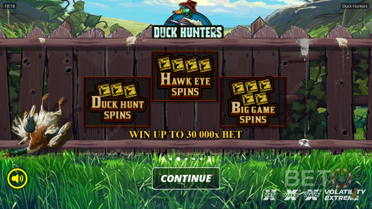 Vyhrajte 30 000x svou sázku ve slotu Duck Hunters!
