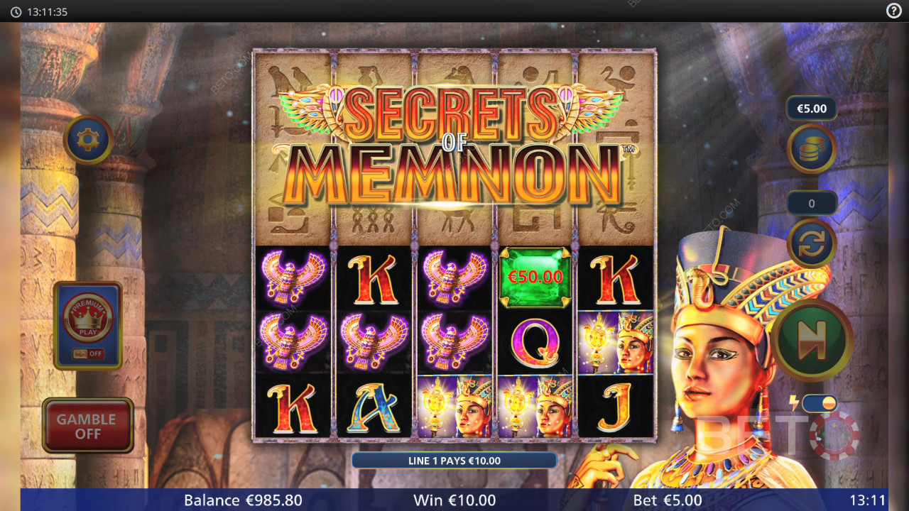 Secrets of Memnon Recenze podle BETO Slots