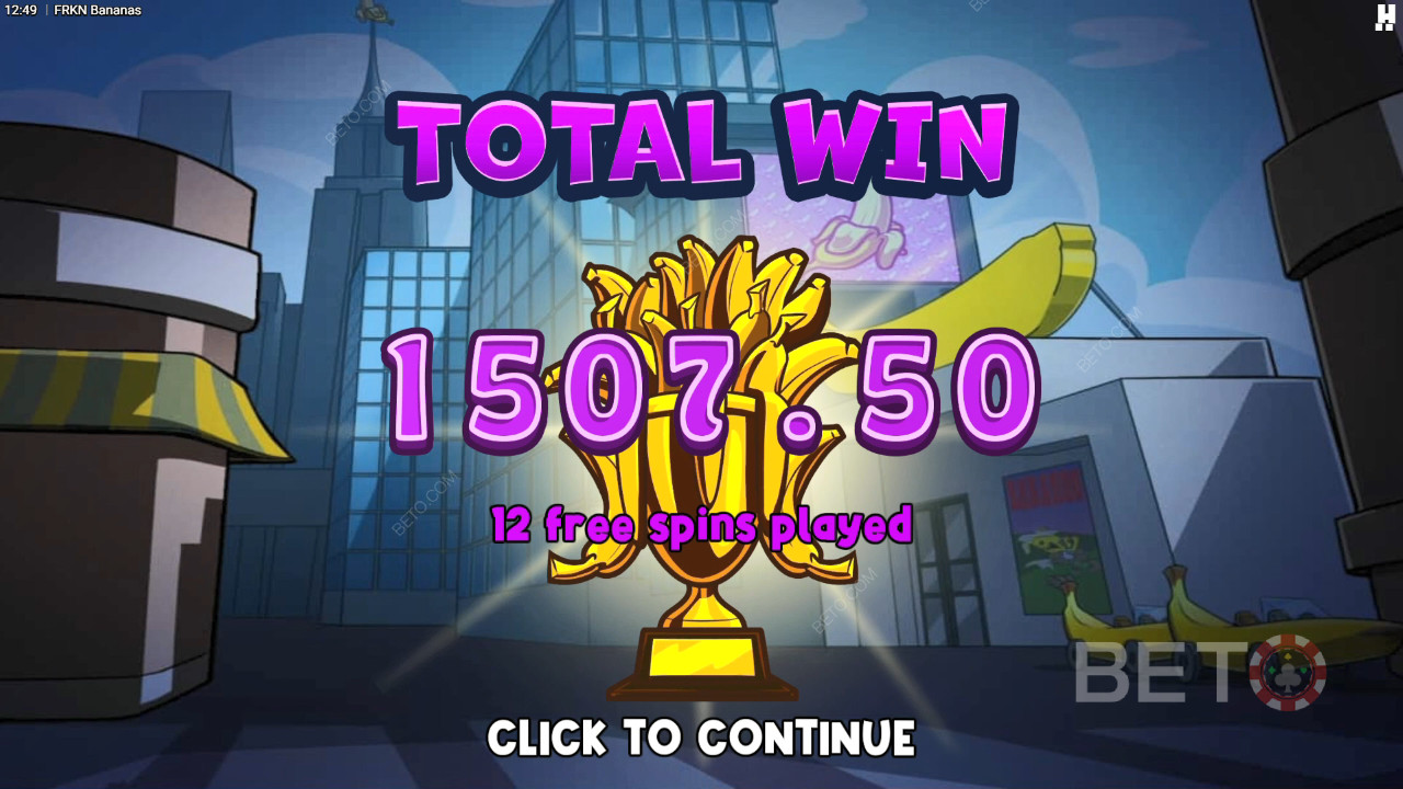 Vyhrajte 10 000x svou sázku v online slotu FRKN Bananas!