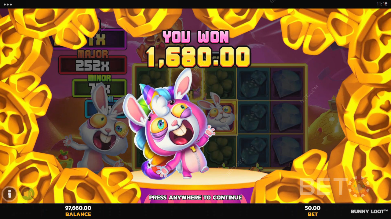 Vyhrajte 5 000x svou sázku v online automatu Bunny Loot!