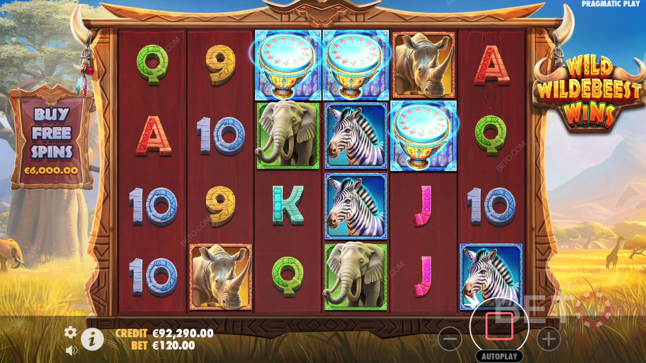 Wild Wildebeest vyhrává recenze od BETO Slots