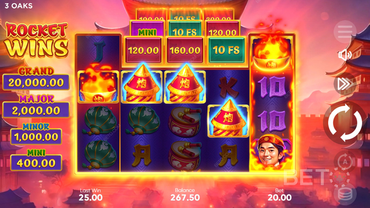 Rocket vyhrává recenze od BETO Slots