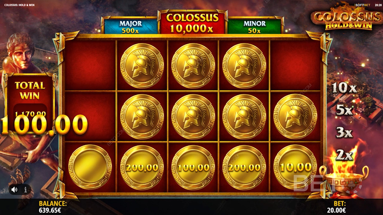 Získejte peněžní odměny v podobě zlatých mincí ve hře Hold and Win.