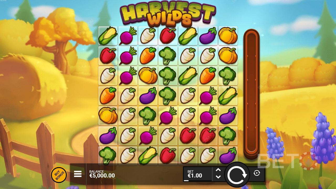 Užijte si téma farmy v online slotu Harvest Wilds