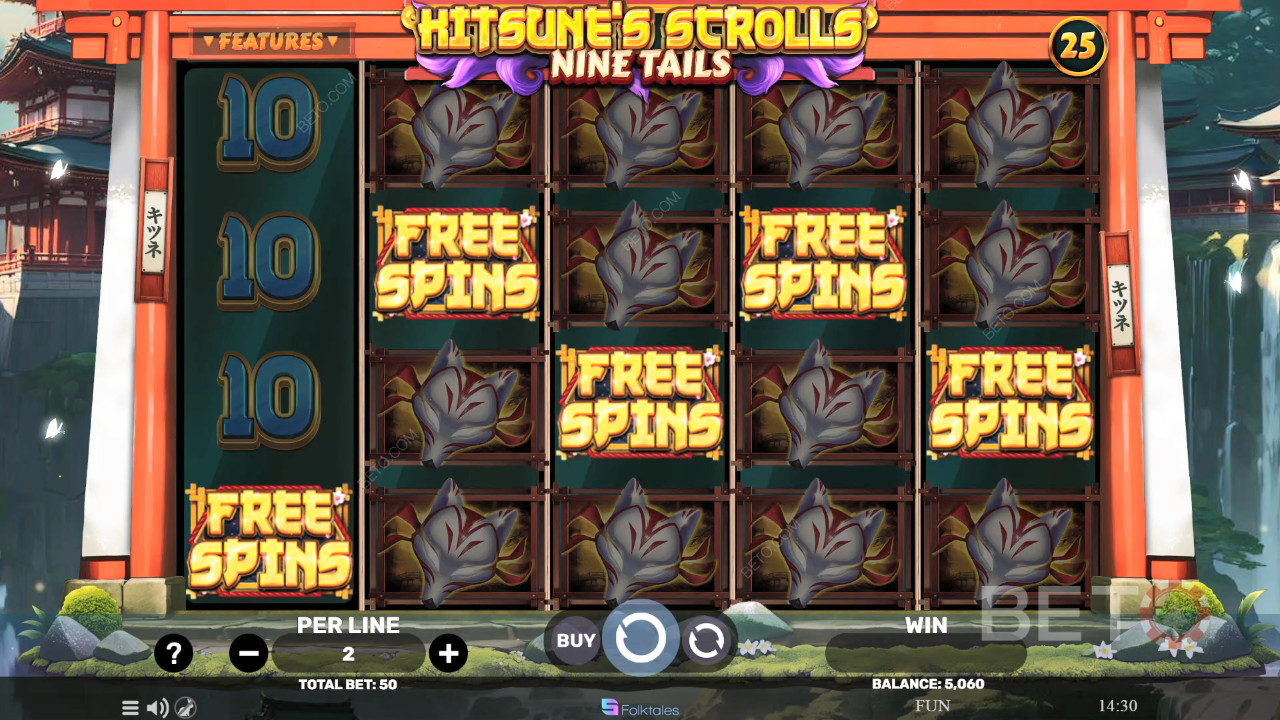 Kitsune's Scrolls Nine Tails Hrát Zdarma