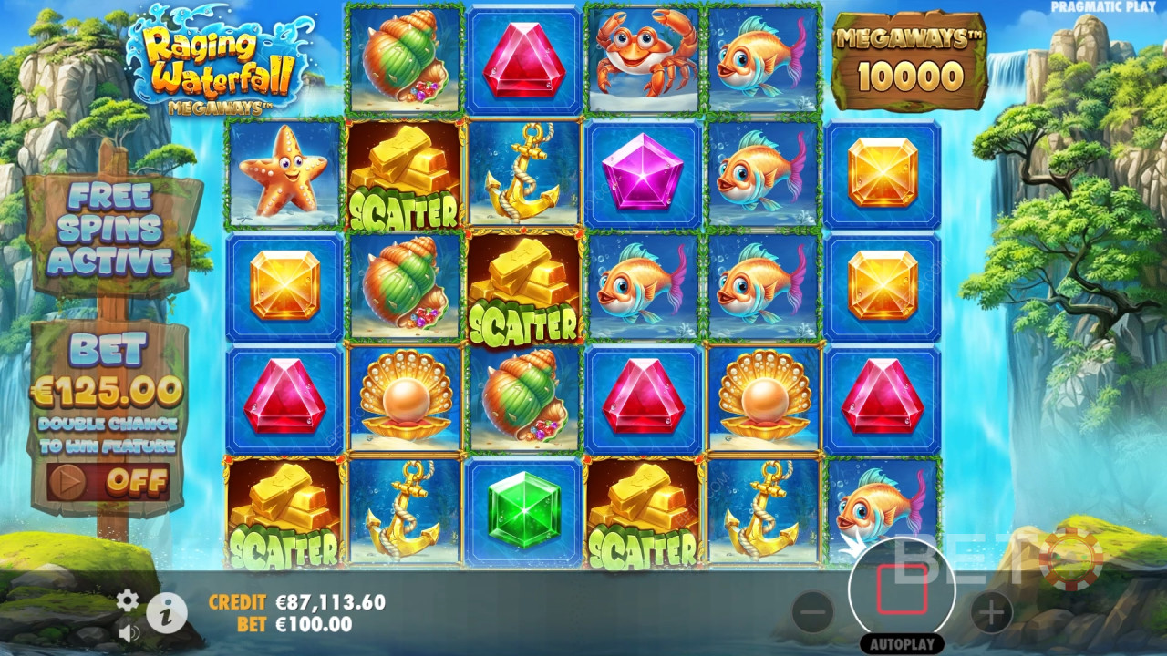 Zuřící vodopád Megaways Recenze podle BETO Slots
