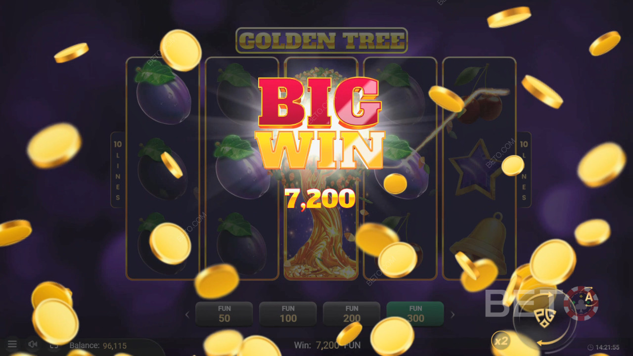 Vyhrajte 5 000x svou sázku ve video automatu Golden Tree!